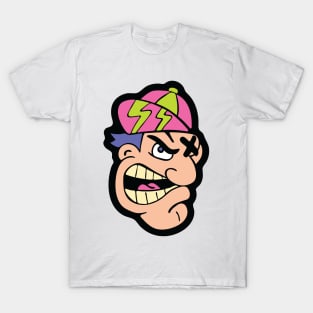 Angry mad 90's retro colours Baseball Cap Guy T-Shirt